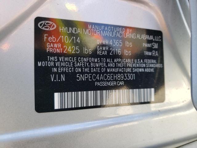 2014 HYUNDAI SONATA SE 5NPEC4AC6EH893301