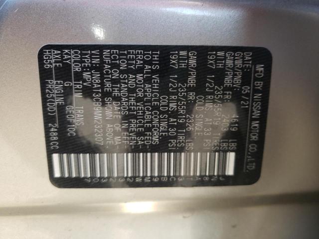 2021 NISSAN ROGUE SL JN8AT3CB9MW232307