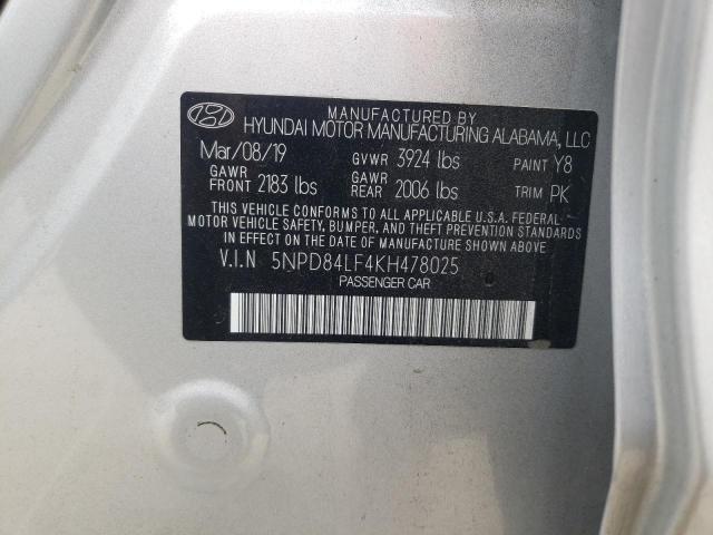 5NPD84LF4KH478025 Hyundai Elantra Se 2019. Фото: 9