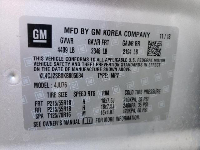2019 BUICK ENCORE SPO KL4CJ2SB0KB805034