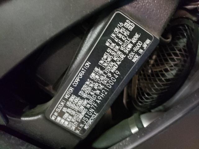 2017 SUZUKI GSX-R600 JS1GN7FA9H2100049