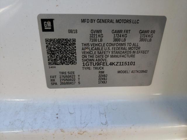 1GTU9FEL4KZ115101 GMC Sierra K1500 Denali
