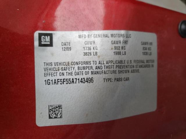 2010 CHEVROLET COBALT 2LT 1G1AF5F55A7143496