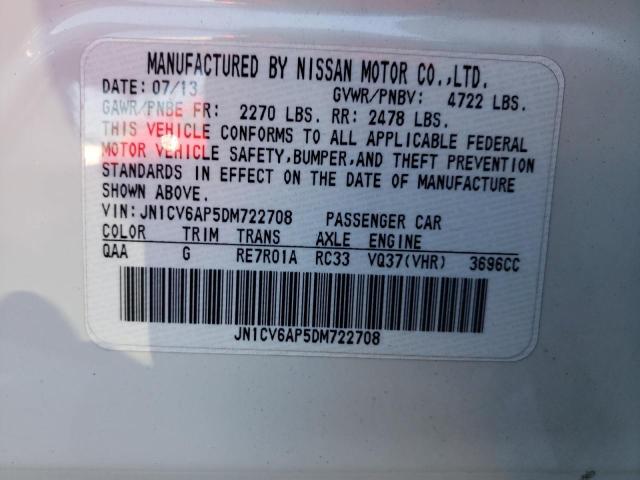 2013 INFINITI G37 BASE JN1CV6AP5DM722708