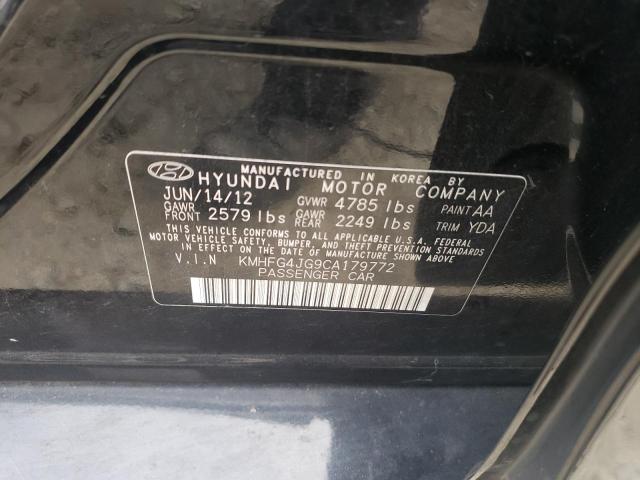 2012 HYUNDAI AZERA GLS KMHFG4JG9CA179772