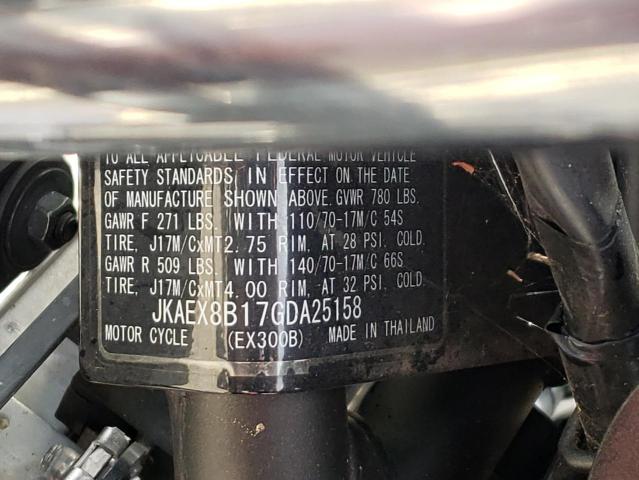 2016 KAWASAKI EX300 B JKAEX8B17GDA25158