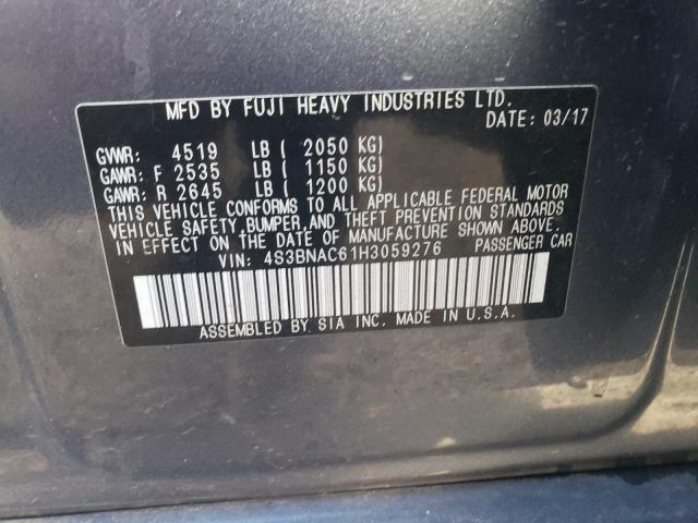 2017 SUBARU LEGACY 4S3BNAC61H3059276