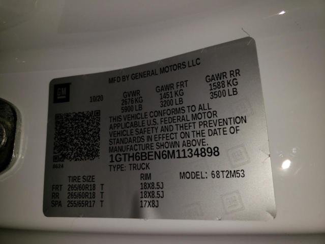 2021 GMC CANYON ELE 1GTH6BEN6M1134898