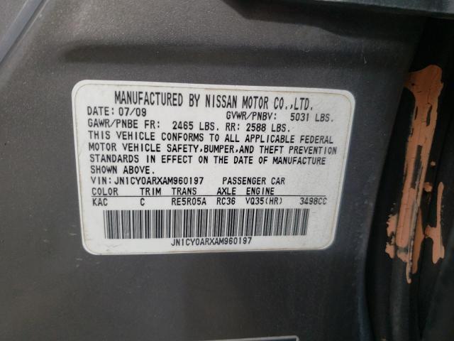 2010 INFINITI M35 BASE JN1CY0ARXAM960197