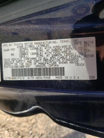 2012 TOYOTA TACOMA X-R 5TFTU4CN0CX001497