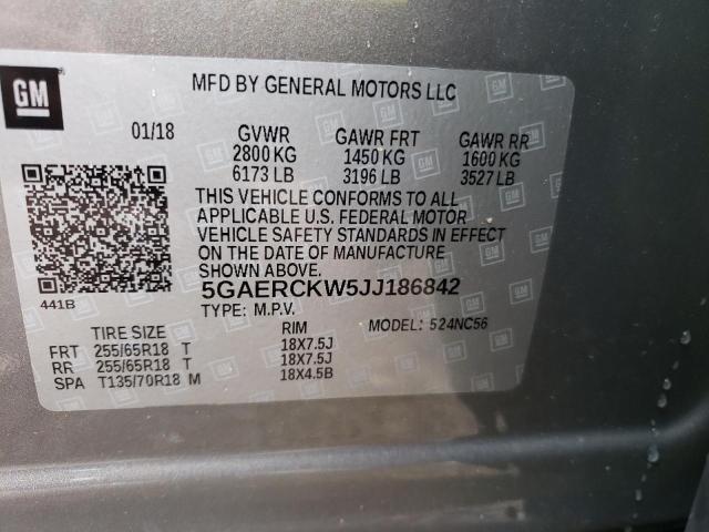 2018 BUICK ENCLAVE PR 5GAERCKW5JJ186842