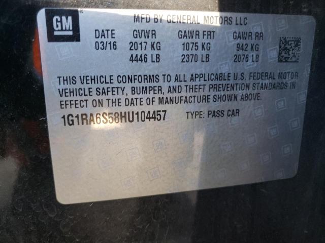 VIN 1G1RA6S58HU104457 2017 Chevrolet Volt, LT no.10