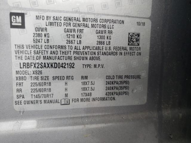 2019 BUICK ENVISION E LRBFX2SAXKD042192