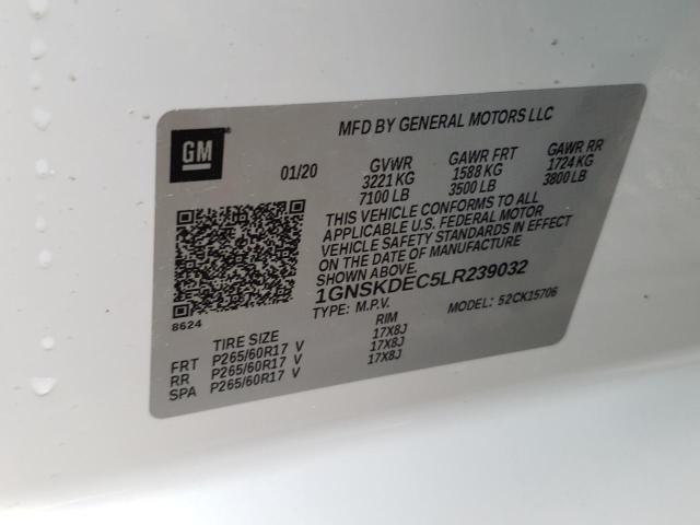 2020 CHEVROLET TAHOE POLI 1GNSKDEC5LR239032