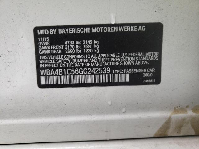 2016 BMW 435 I GRAN WBA4B1C56GG242539