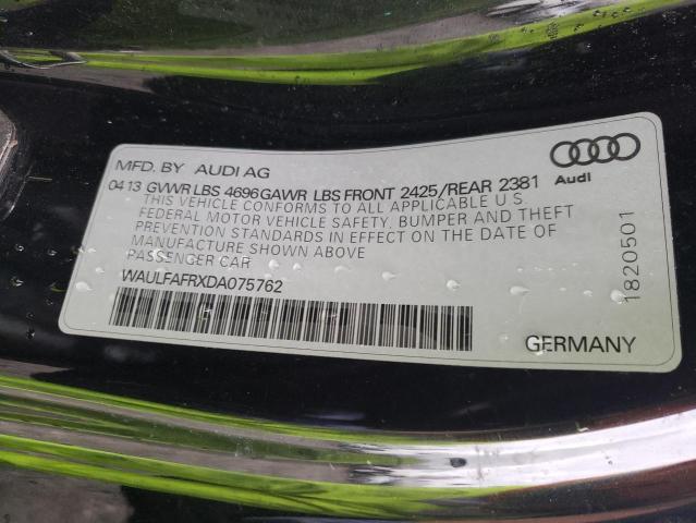 2013 AUDI A5 WAULFAFRXDA075762