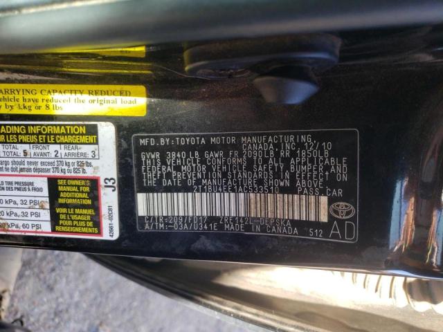 2010 TOYOTA COROLLA S 2T1BU4EE1AC533510
