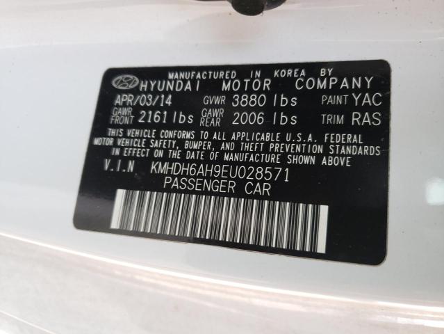 2014 HYUNDAI ELANTRA CO KMHDH6AH9EU028571