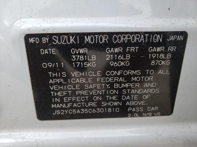 2012 SUZUKI SX4 LE JS2YC5A35C6301810