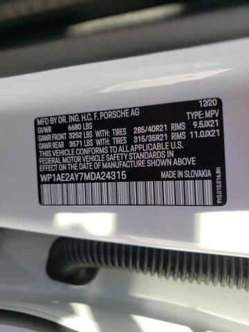 2021 PORSCHE CAYENNE E- WP1AE2AY7MDA24315