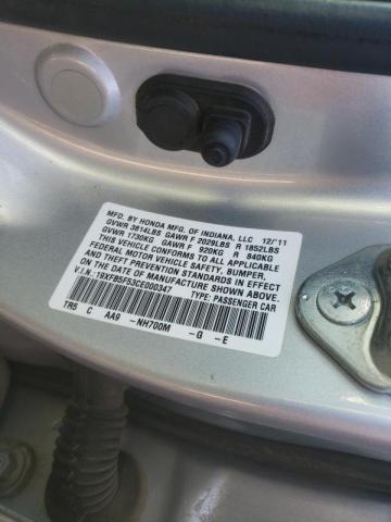 2012 HONDA CIVIC NATU 19XFB5F53CE000347