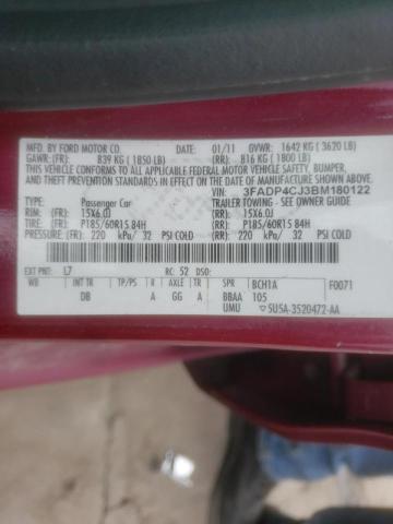 2011 FORD FIESTA SEL 3FADP4CJ3BM180122