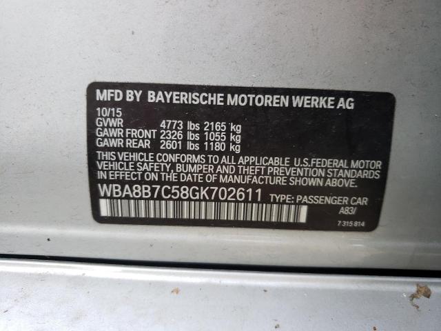 2016 BMW 340 XI WBA8B7C58GK702611