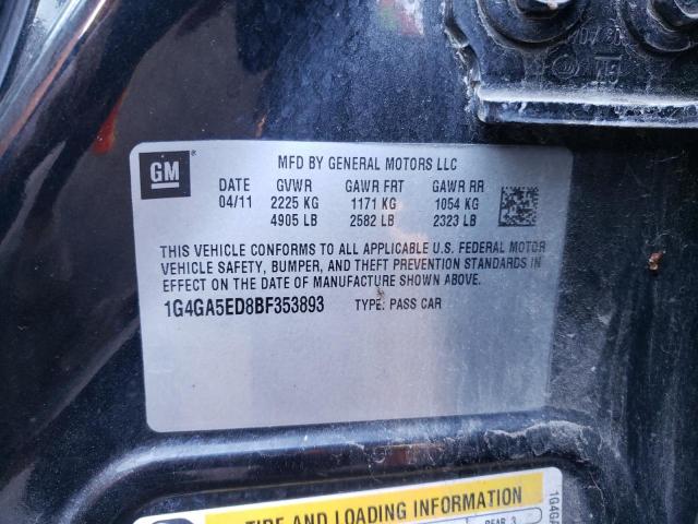 2011 BUICK LACROSSE C 1G4GA5ED8BF353893
