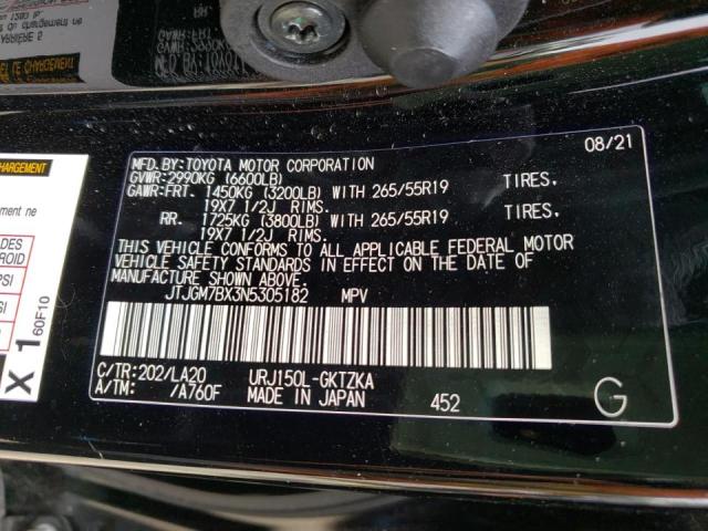 2022 LEXUS GX 460 LUX JTJGM7BX3N5305182