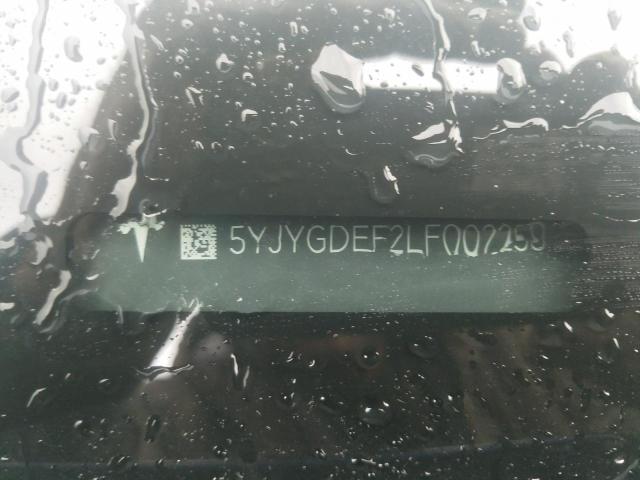 2020 TESLA MODEL Y 5YJYGDEF2LF002258