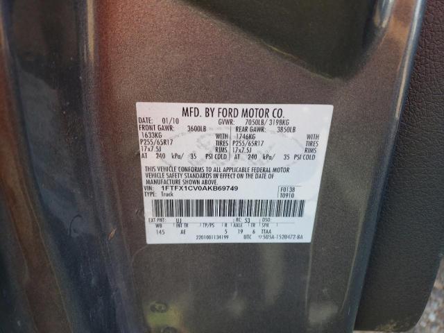 2010 FORD F-150 1FTFX1CV0AKB69749