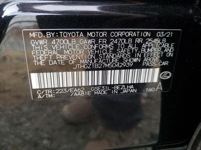 2021 LEXUS IS 350 F-S JTHGZ1B27M5042939