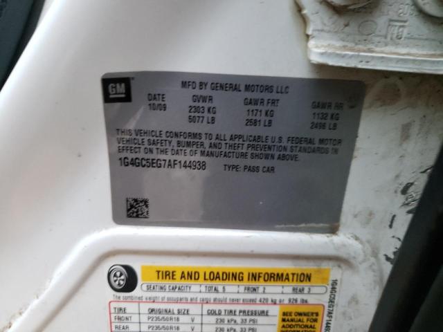 2010 BUICK LACROSSE C 1G4GC5EG7AF144938