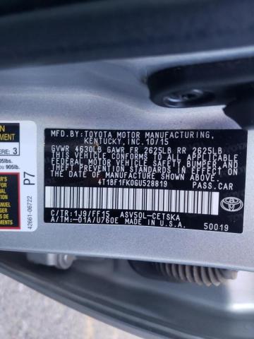 2016 TOYOTA CAMRY 4D 2 4T1BF1FK0GU528819
