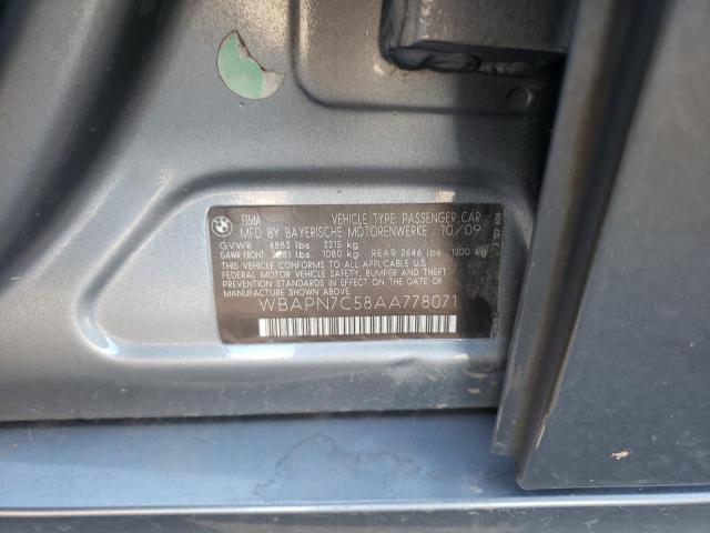 2010 BMW 335 D WBAPN7C58AA778071