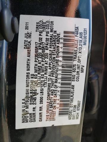 2011 MITSUBISHI ENDEAVOR L 4A4JM2AS9BE033498