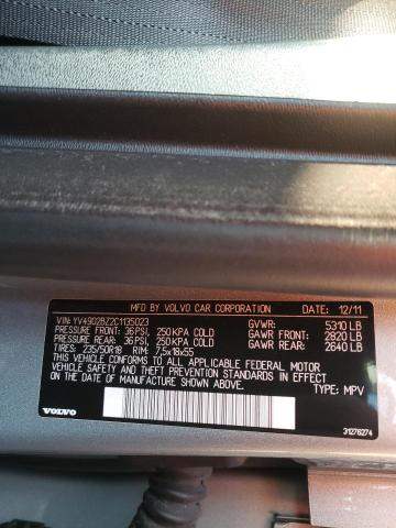 2012 VOLVO XC70 T6 YV4902BZ2C1135023