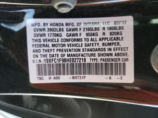 2017 HONDA CIVIC TOUR 19XFC1F98HE027219