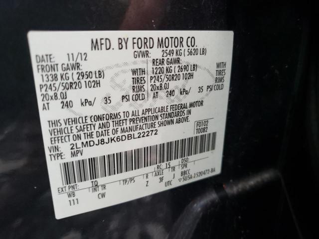 2013 LINCOLN MKX AWD 2LMDJ8JK6DBL22272