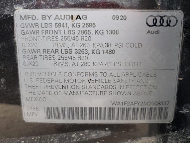 2021 AUDI Q5 E PREST WA1F2AFY2M2008337