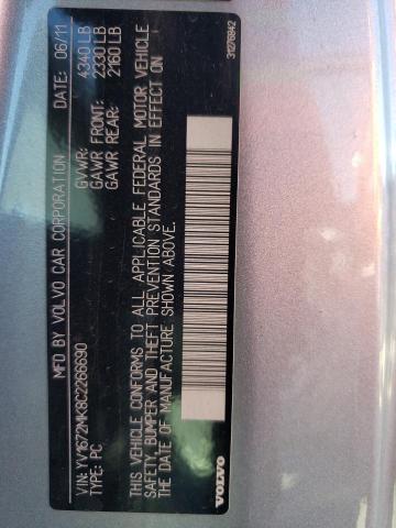 2012 VOLVO C30 T5 YV1672MK8C2266690