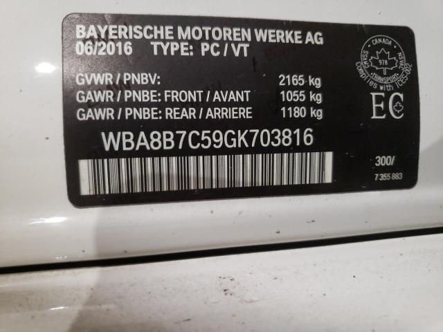 2016 BMW 340 XI WBA8B7C59GK703816