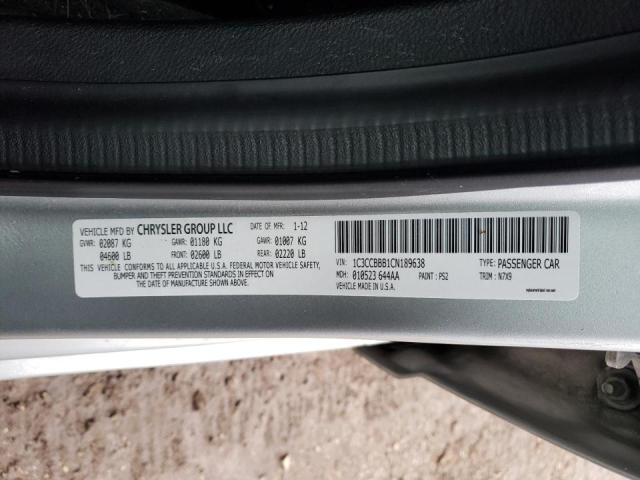 2012 CHRYSLER 200 TOURIN 1C3CCBBB1CN189638