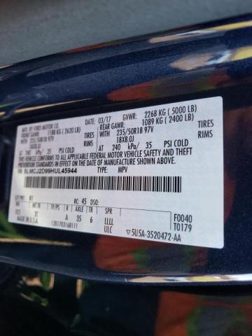 2017 LINCOLN MKC SELECT 5LMCJ2D99HUL45944