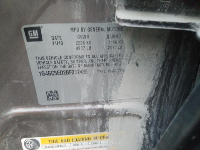 2011 BUICK LACROSSE C 1G4GC5ED2BF237485