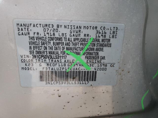 2020 NISSAN KICKS SR 3N1CP5DV3LL531117
