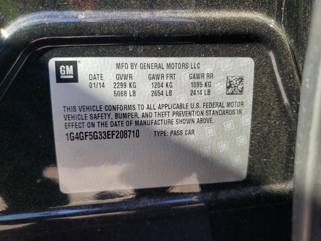 2014 BUICK LACROSSE T 1G4GF5G33EF208710
