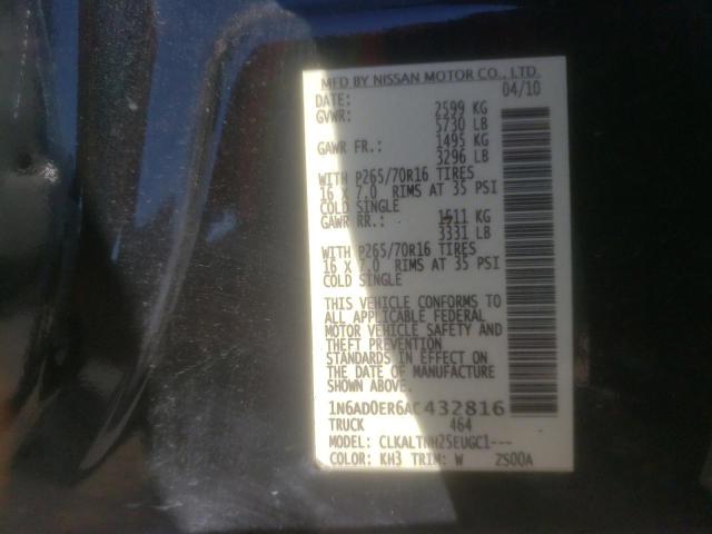 2010 NISSAN FRONTIER C 1N6AD0ER6AC432816