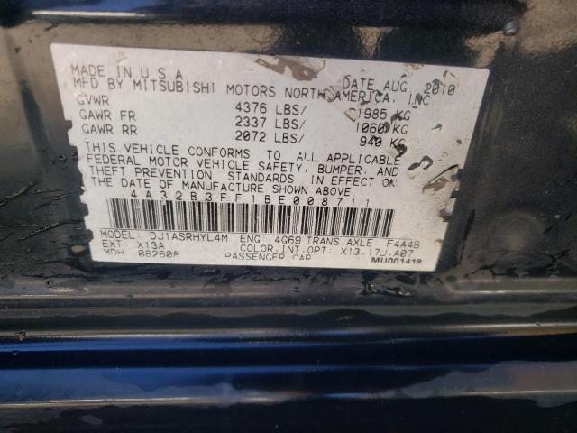 2011 MITSUBISHI GALANT ES 4A32B3FF1BE008711