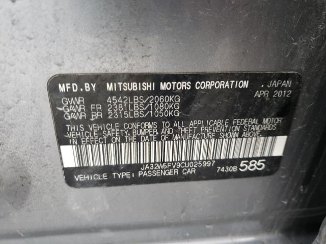 2012 MITSUBISHI LANCER EVO JA32W5FV9CU025997